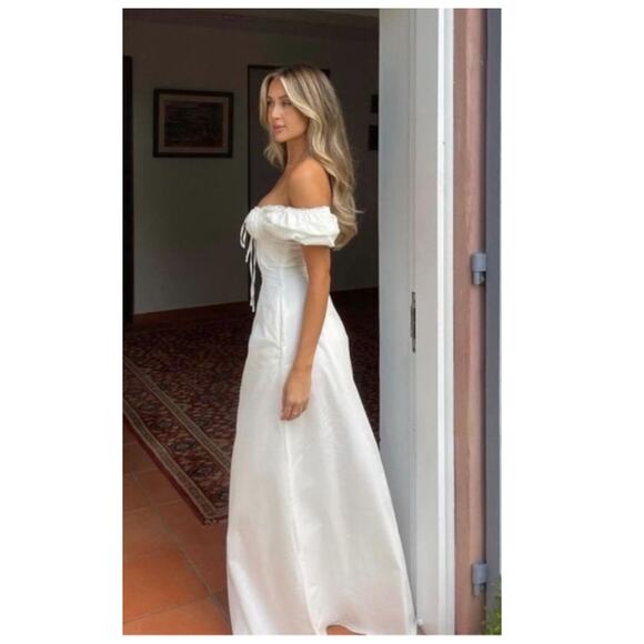 House of CB Felizia White Puff Sleeve Maxi Sundress Size XS - Picture 16 of 16